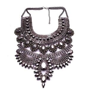 Elegant Silver Statement Necklace